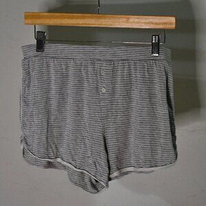 Women's Striped Grey & White Soft Pajama Bottoms